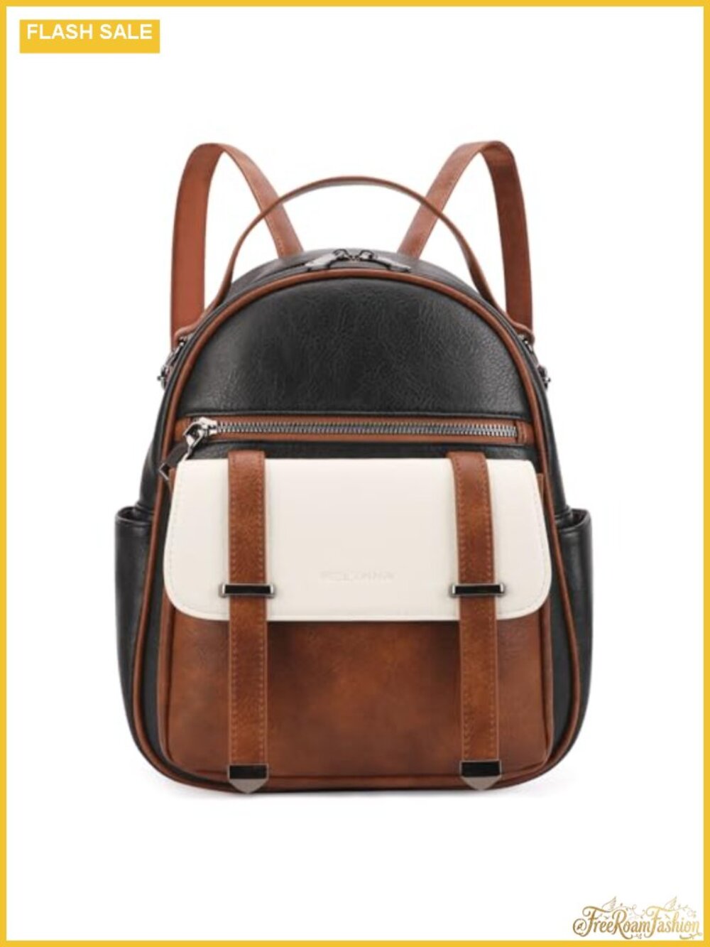 Vegan Leather Mini Backpack Women Small Purse Water Resistant Travel